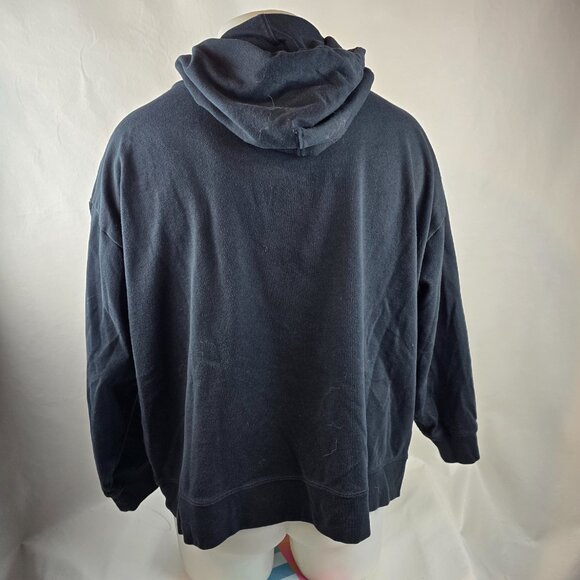 Levi's Sweatshirt Women 3XL Black Hoodie Pullover Drawstring Casual Logo Batwing - Picture 7 of 10